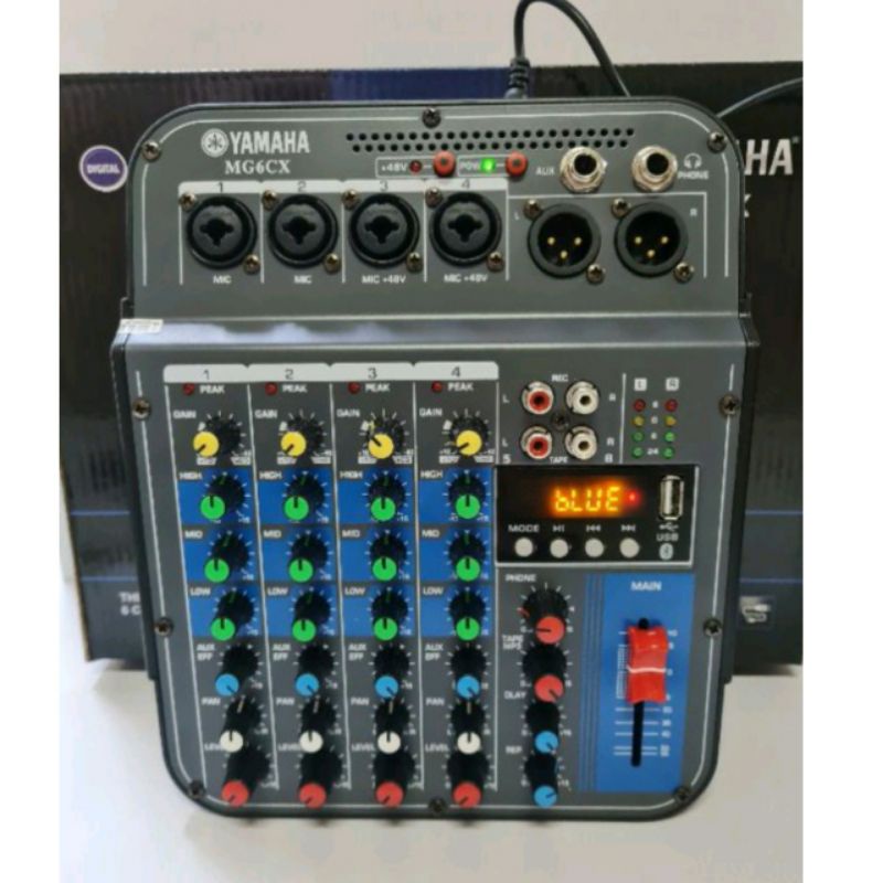 Mixer Mini 6 Channel 6 Ch YAMAHA MG6CX MG-6CX MP3 USB Bluetooth