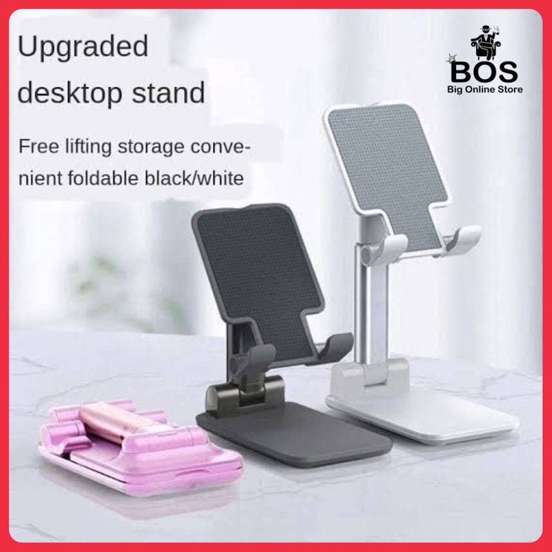 BOS - Holder Folding Desktop Stand HD23 | Standing HD-23 L305 L-305 HP Handphone Phone / Tablet