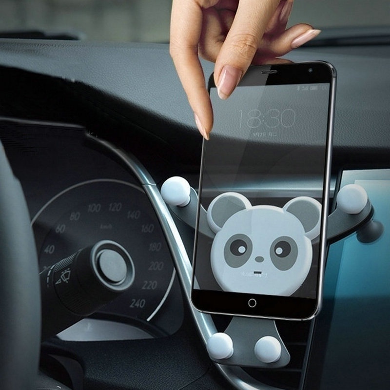 360 °Bracket Dudukan Handphone Universal Multifungsi Untuk Kisi Ac Mobil Android iPhone