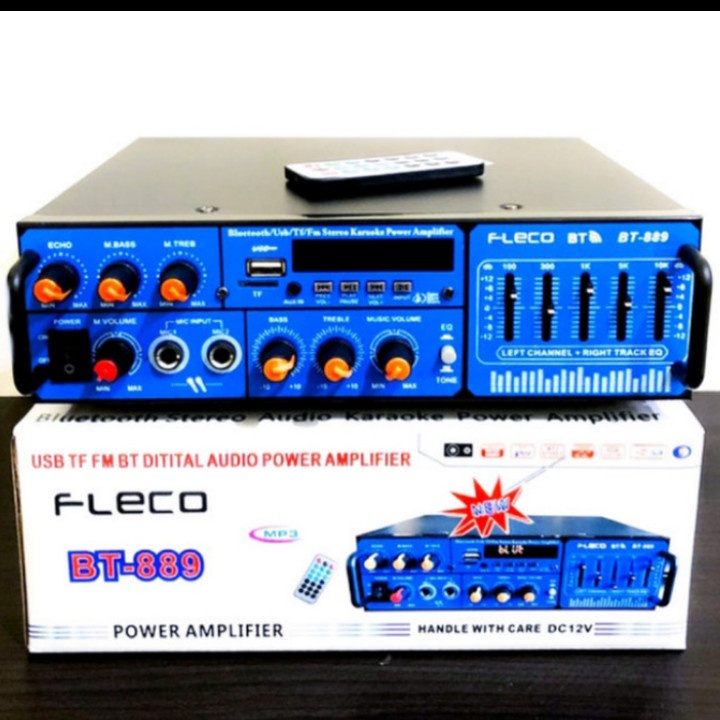 COD Amplifier Bluetooth Fleco BT-889/Ampli Fleco BT-889 Termurah//AMPLI KARAOKE X-BASS