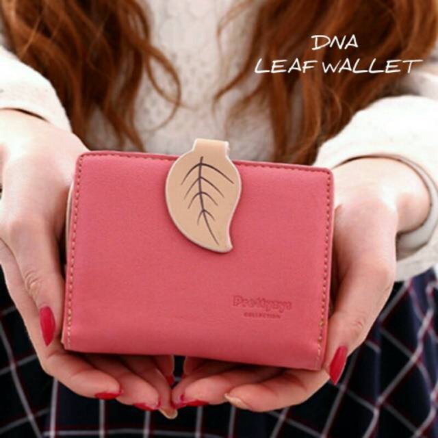 (BEST SELLER) DOMPET DAUN MURAH Import Termurah Unisex Cowok Cewek Pria Wanita Wallet Kartu Atm
