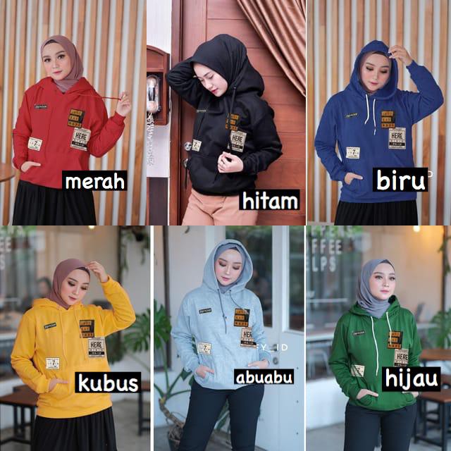 damai fashion jakarta - SWEATER jaket hoodie wanita JUST SAY NOPE - konveksi murah tanah abang