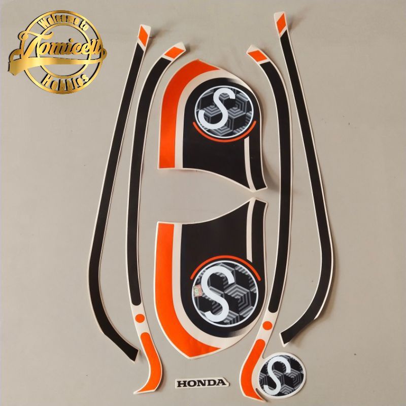 decal stiker striping motor honda scoopy 2021 cream list body standar berkualitas