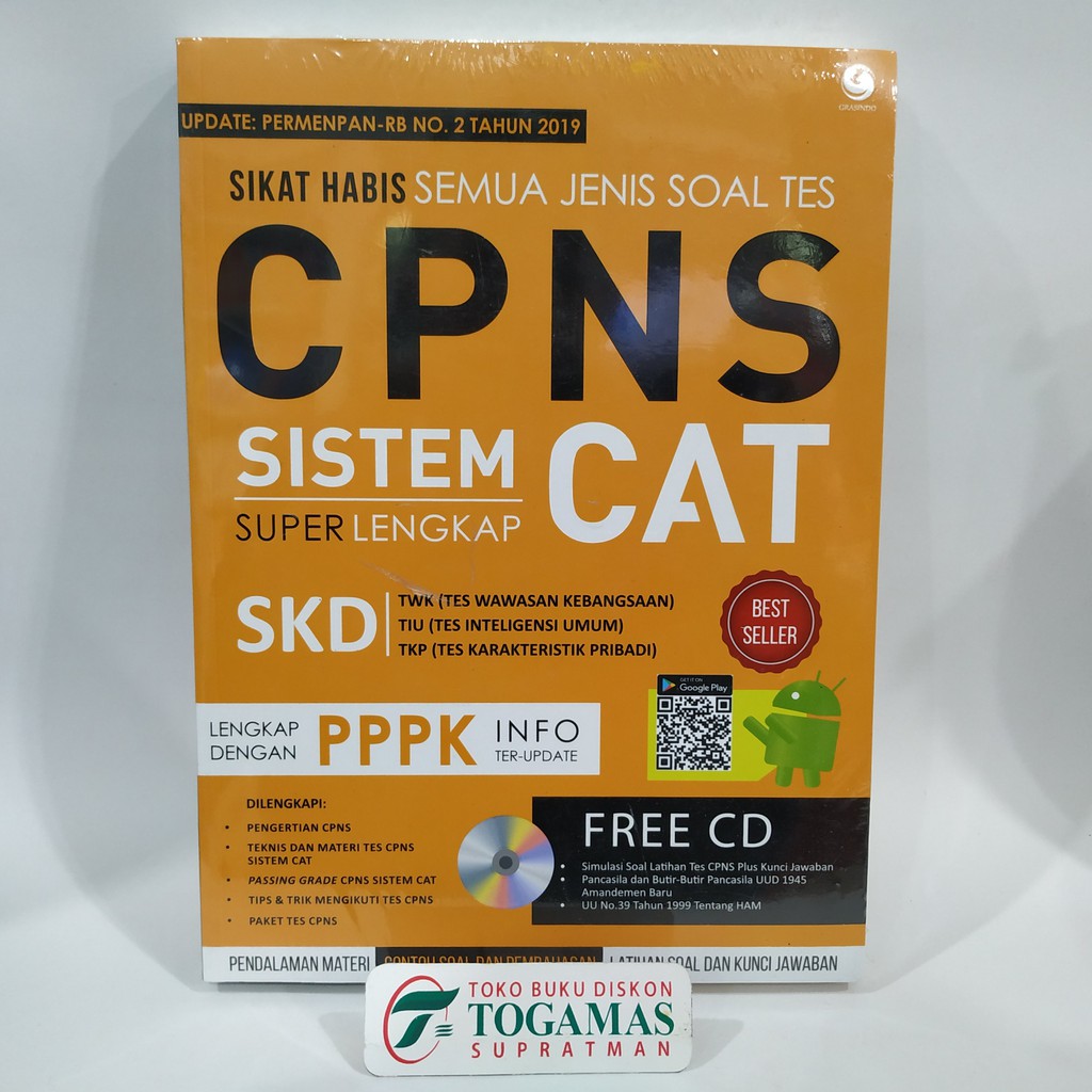 SIKAT HABIS SEMUA JENIS SOAL TES CPNS SISTEM CAT SUPER LENGKAP + CD