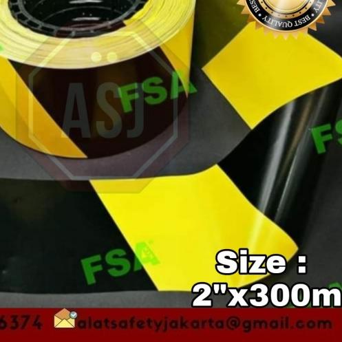 

Safety Line Garis Proyek Police Line FSA 2x300 Meter Kuning Hitam