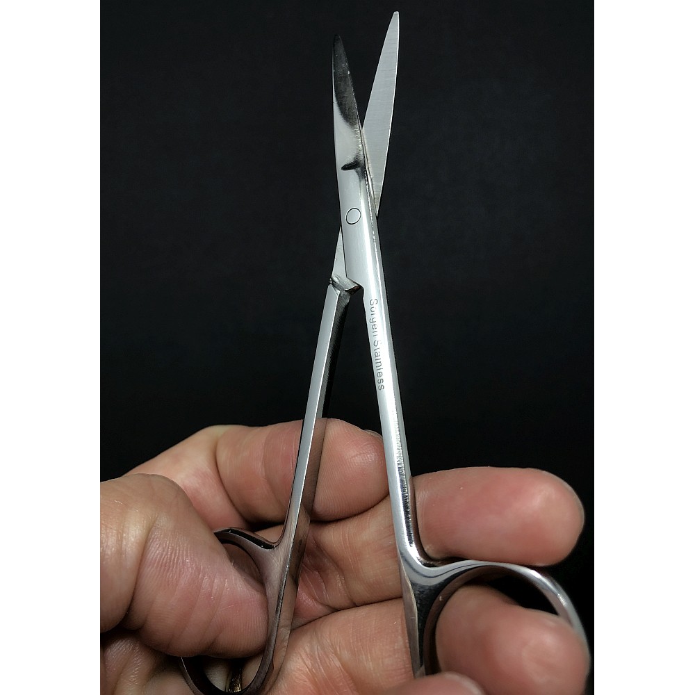 GUNTING STAINLESS KECIL 11.5 CM/ IRIS SCISSORS STRAIGHT/ GUNTING JARINGAN/ GUNTING KECANTIKAN