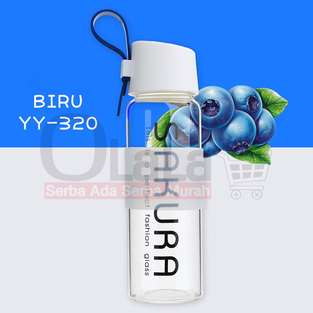 Botol Minum Kaca Polos SAKURA / BOTOL KACA 500ml YY-320