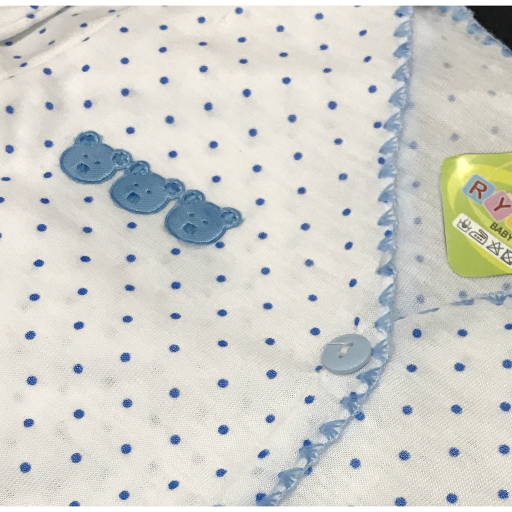 BAYIe - 3 SET Setelan Baju Bayi/Anak Panjang+Celana Panjang POLKADOT RYN 0-3 bulan Bahan Katun TC