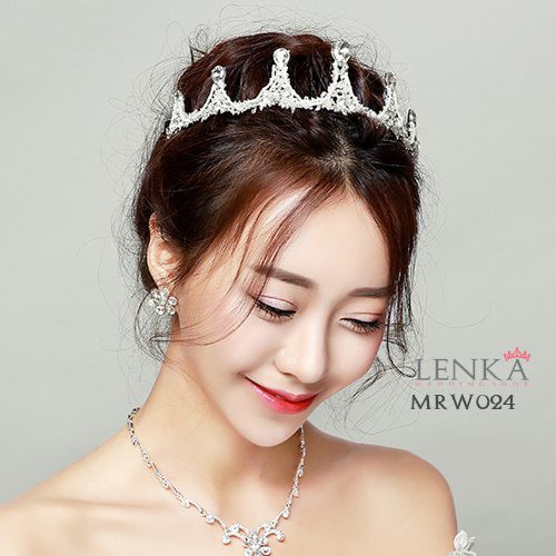 [READY STOCK] MAHKOTA MUTIARA PESTA WEDDING TIARA PENGANTIN PUTIH MRW024