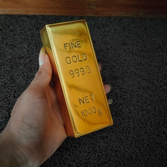 Fine gold 999.9 / miniatur emas batangan 1000 gr Asli Kuningan