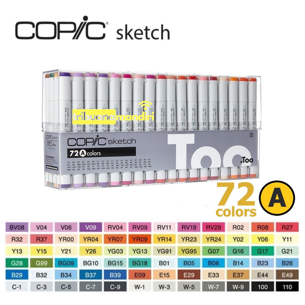 

COPIC Sketch Marker 72 Color SET A - CSM/72A