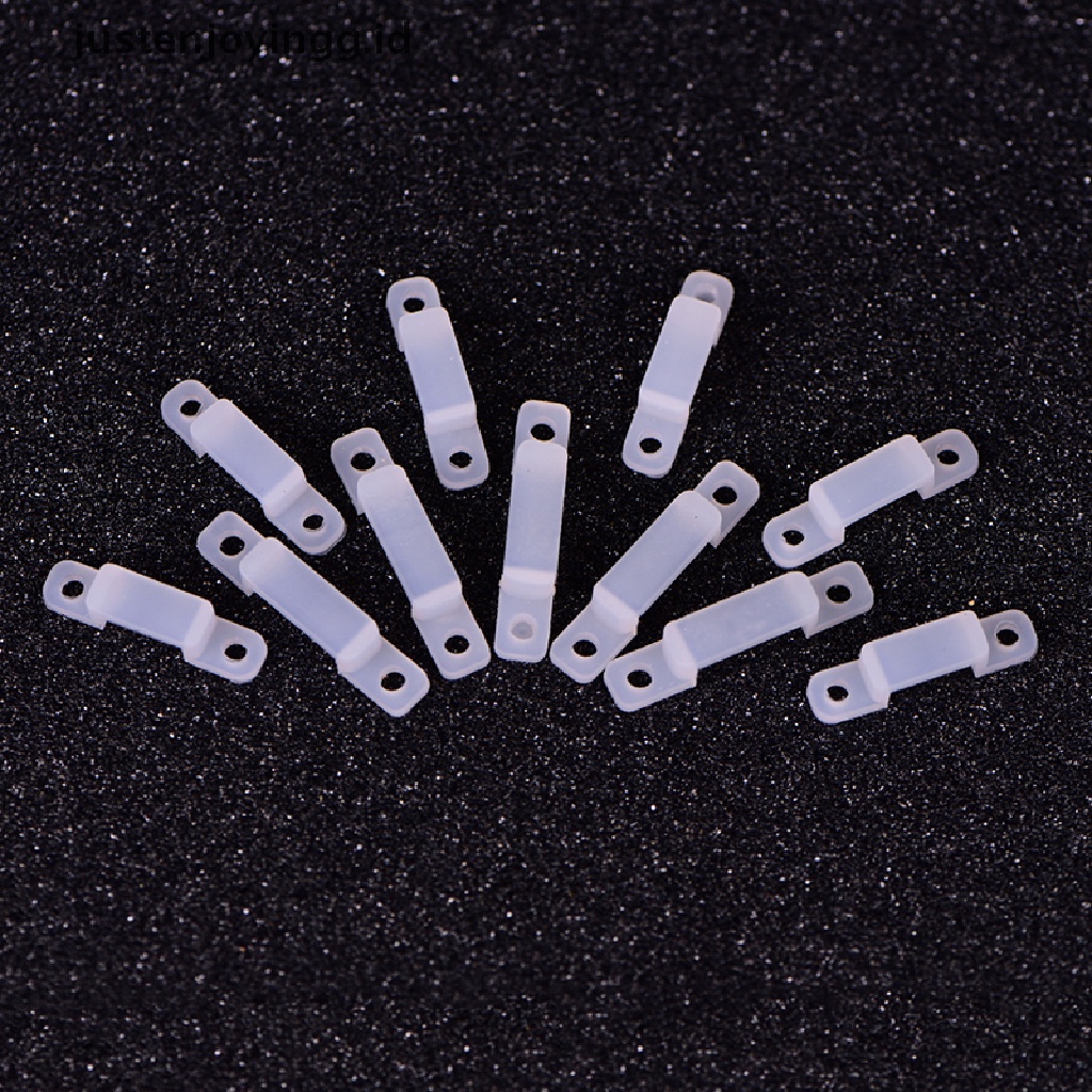 // justenjoyingg.id // 50pcs 10/14mm soft light clamp retaining clips silica gel fixer silicone clip ~