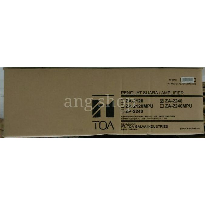 Amplifier Amply TOA ZA 2240 ZA-2240 ZA2240 (240W) |100 % Berkualitas