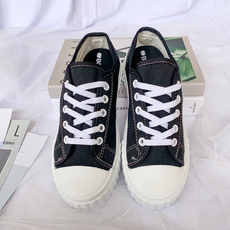 Sepatu Sneakers BOYSCODE Petir Pendek | Sepatu Korea Wanita Casual