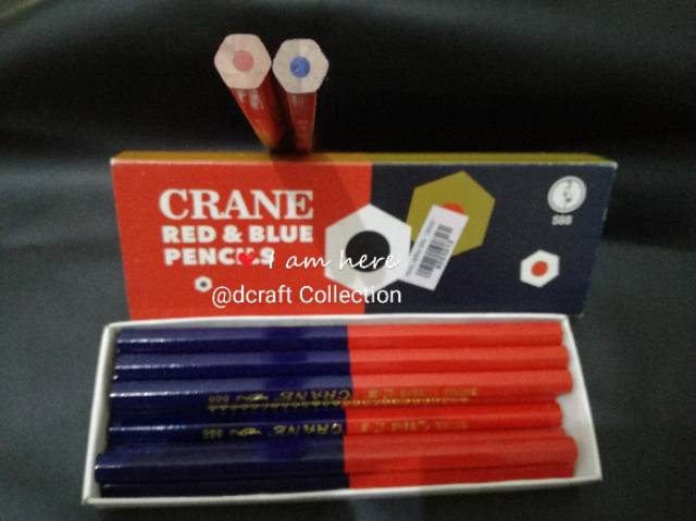 Pensil Merah Biru 1Kotak