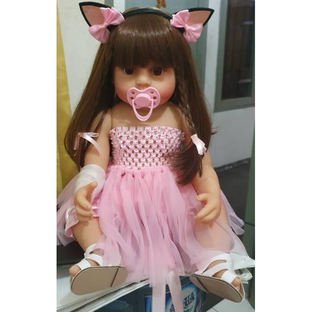 Reborn baby doll full silicone girl / Boneka anak perempuan full silikon