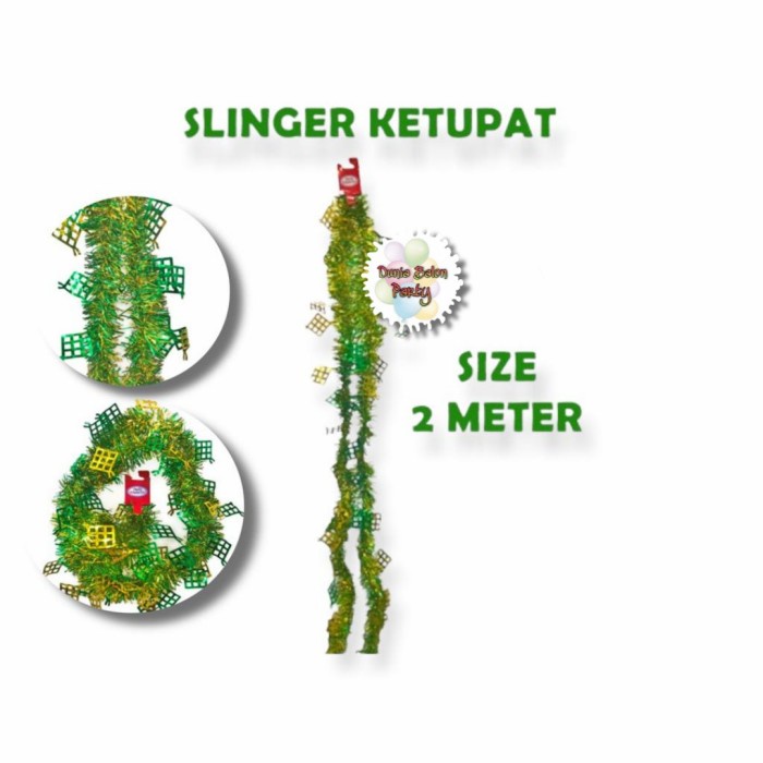 Slinger Idul Fitri Lebaran / Tinsel Dekorasi Parcel Motif Ketupat