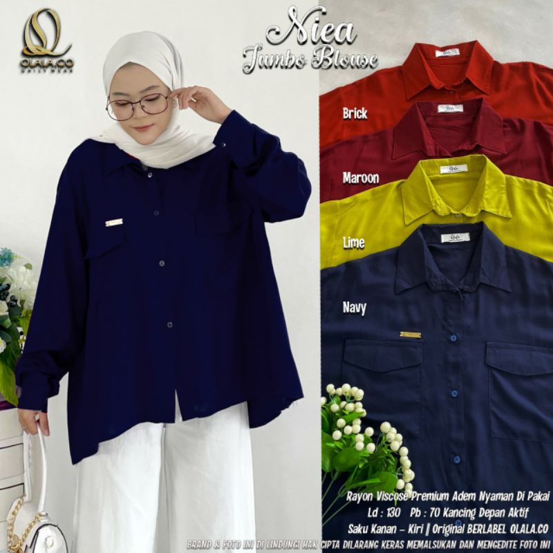 NIEA JUMBO BLOUSE ORI OLALA