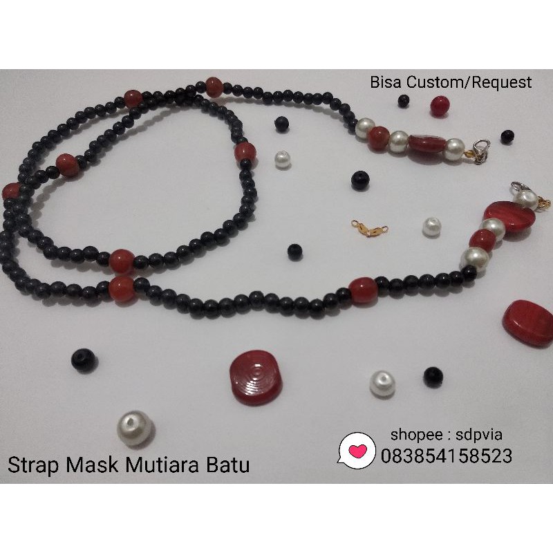Strap mask mutiara/tali masker/tali kacamata/diy