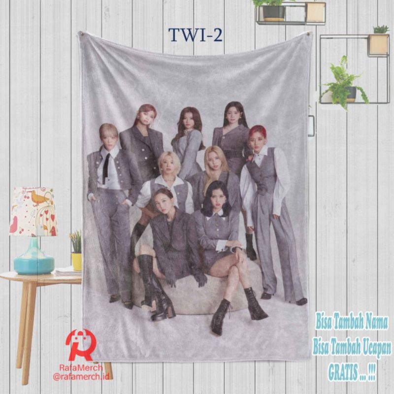 selimut girlband twice - twice - kpop twice - TWICE - selimut custom twice - selimut karakter
