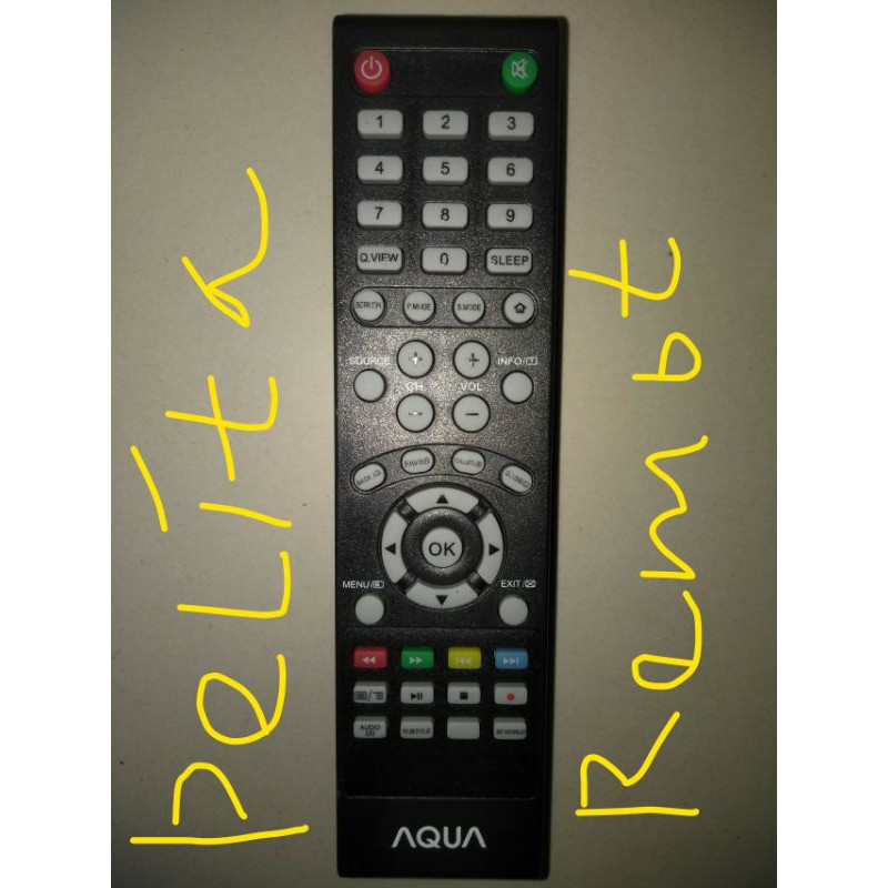 remot tv AQUA SANYO LCD LED original terlengkap