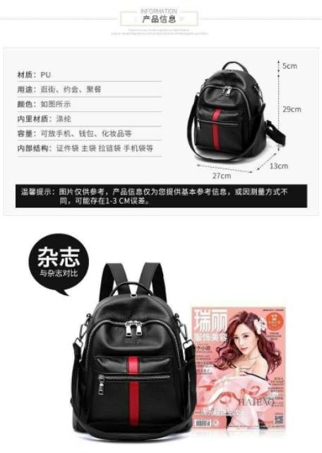 EL 972 RISCE Tas ransel multifungsi selempang import wanita  cewek  perempuan