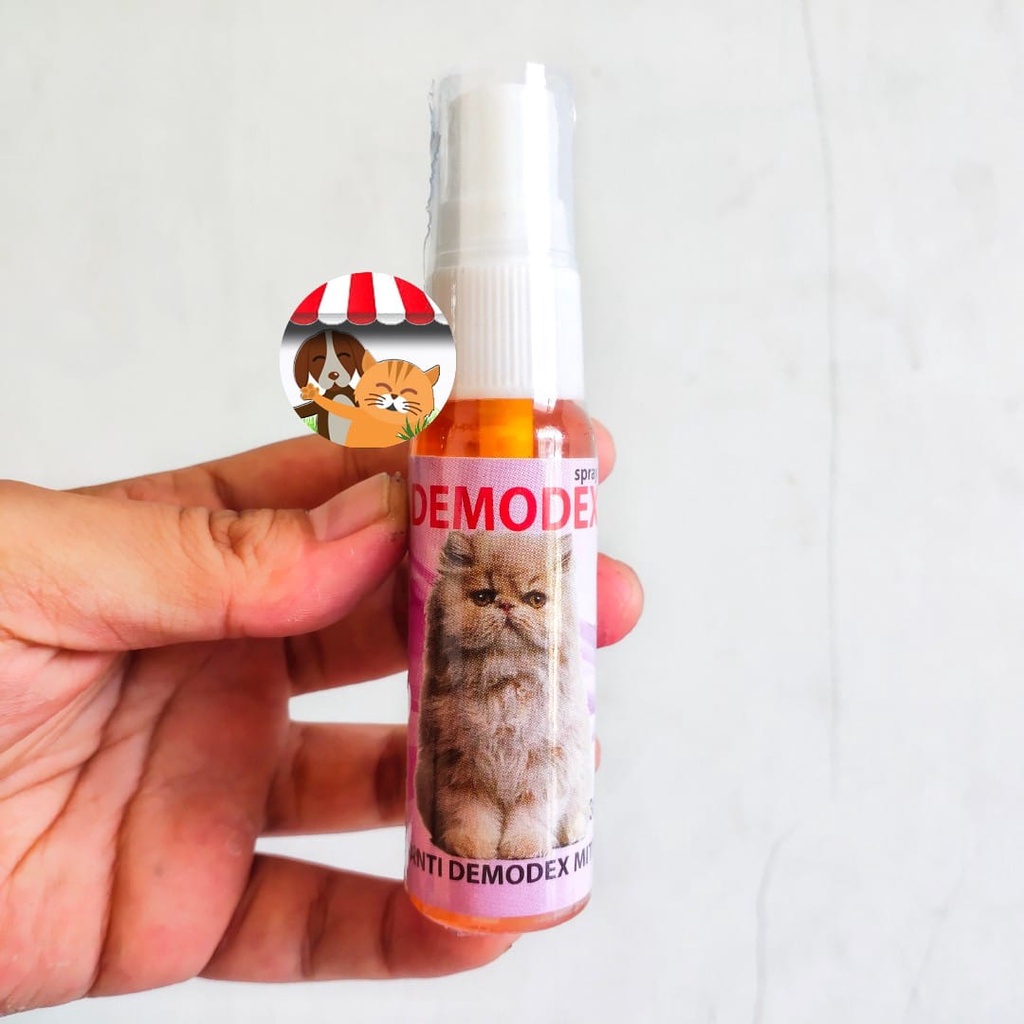 Demodex Spray Cat - Obat Scabies Kucing Anti Kutu Tungau Mites Kudis