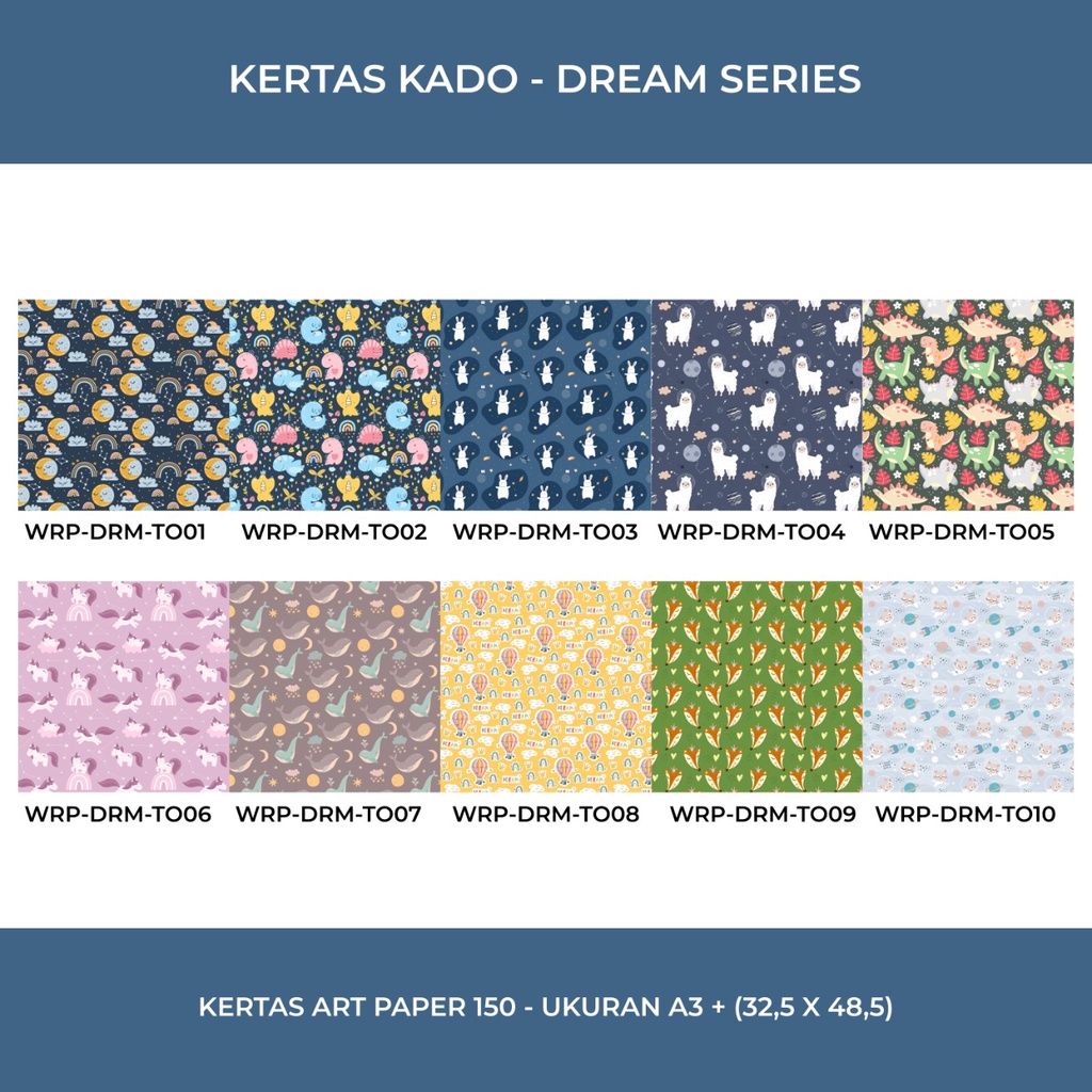 

Kertas Kado Karakter - Bungkus Kado Motif Lucu - Pembungkus Gift Box Ulang Tahun - Wrapping Paper