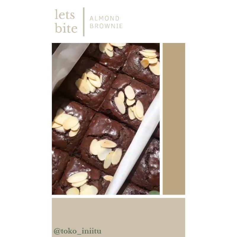 

almond fudgy brownie