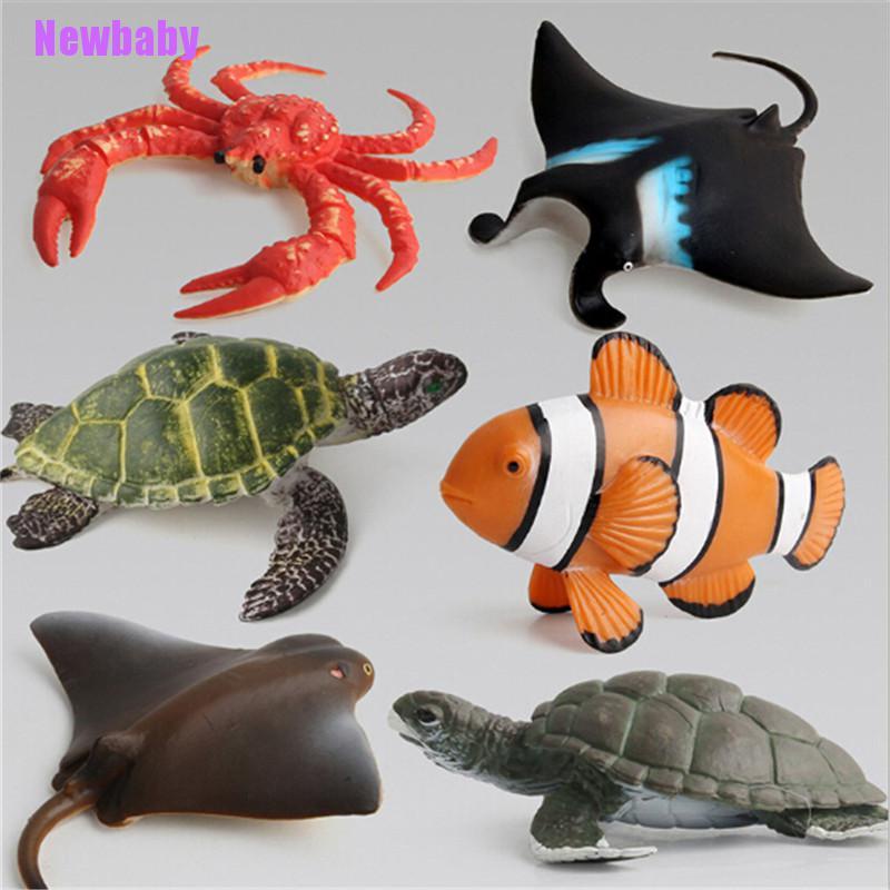 (Newbaby) Mainan Edukasi Bentuk Ikan Paus / Kura-Kura / Hiu Untuk Anak-Anak