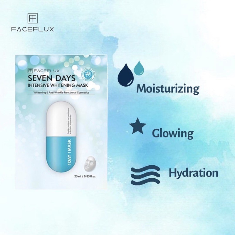 FACEFLUX SEVEN DAYS INTENSIVE WHITENING SHEET MASK - MASKER WAJAH