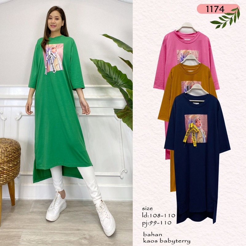 (BISA COD) Tunik Kaos /midi kaos karakter