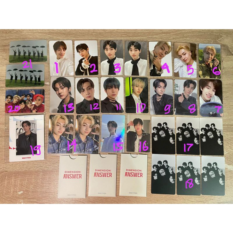 READY OFFICIAL (PART 2) Pc photocard enhypen Blessed-Cursed pob wv BC bdo Jay Jungwon lucky draw Ld weverse gift wv benefit pob dimension answer Bene B-C sunghoon