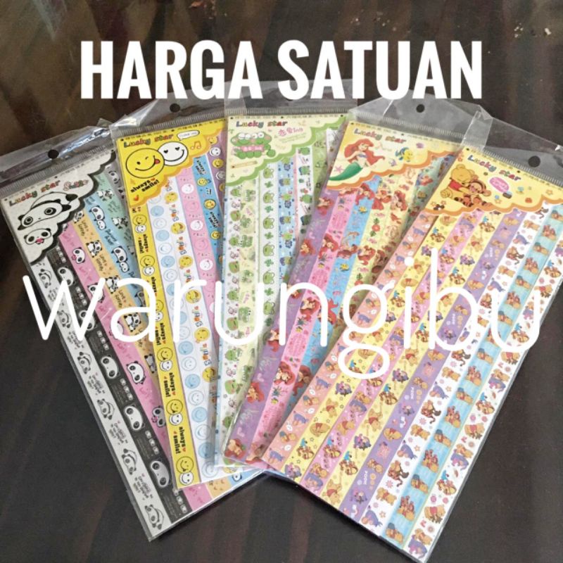 

Kertas Origami Melipat Bintang Art Craft Motif Karakter Panda Smiley Keropi Brown Pooh