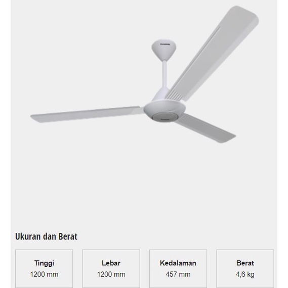 Panasonic Kipas Angin Plafon 48&quot; Baling Ceiling Fan FEY1220 F-EY1220
