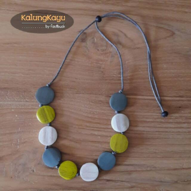 KALUNG KAYU MINI KOIN KUNING