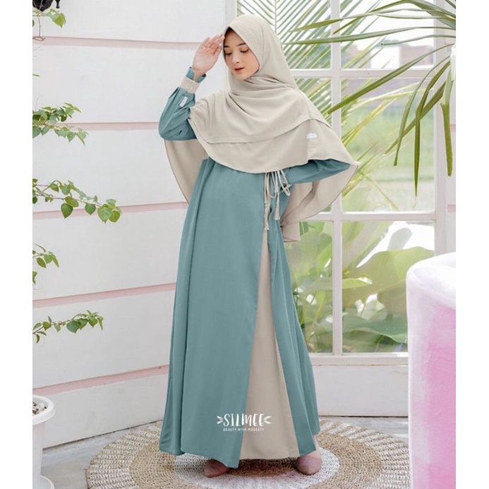 Gamis Syari Gamis Modern Laasya Silmee Ready Stock Gamis Set Khimar