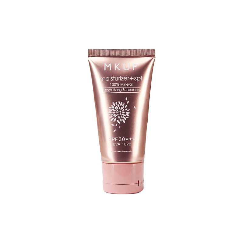 Mkup Cosmetic 100% Mineral Moisturizing Sunscreen SPF 30+ , Sunblock Wajah , Sunblock Muka