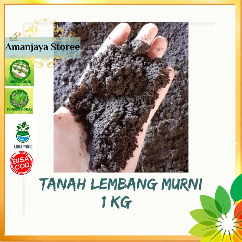 TANAH LEMBANG MURNI 1Kg, media tanam (warna agak coklat kemerahan)