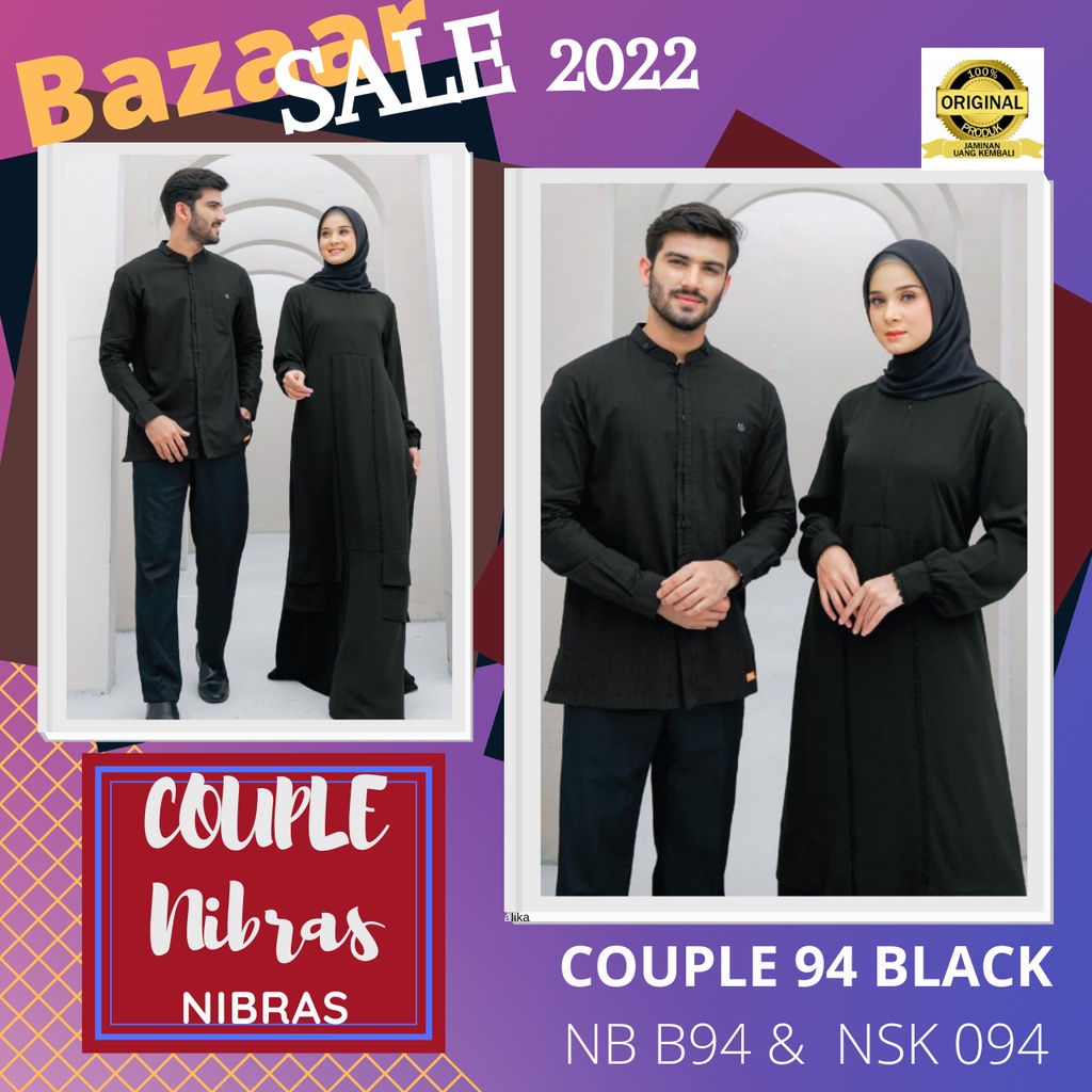 NIBRAS SARIMBIT COUPLE NB B94 &  NSK 094 BLACK / SARIMBIT NIBRAS COUPLE 94 BLACK / SARIMBIT COUPLE K
