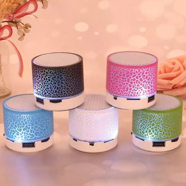 Speaker Bluetooth Mini Nirkabel Speaker Music Kartu SD USB Lampu LED