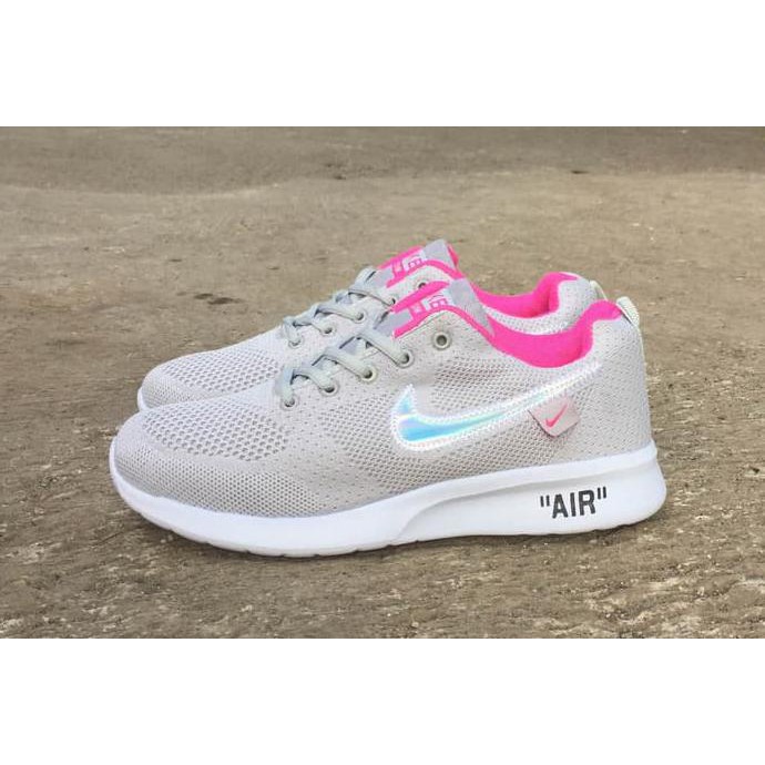 BARU Nike Zoom Vegasus size 36-40 sepatu wanita olahraga abu pink hitam - Hitam, 37