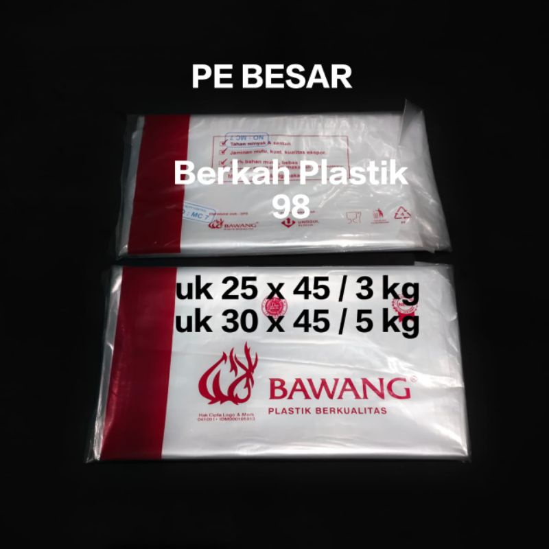 PLASTIK PE BENING UK 35X50-30X45-25X45, KANTONG PLASTIK PE BENING, PLASTIK PE