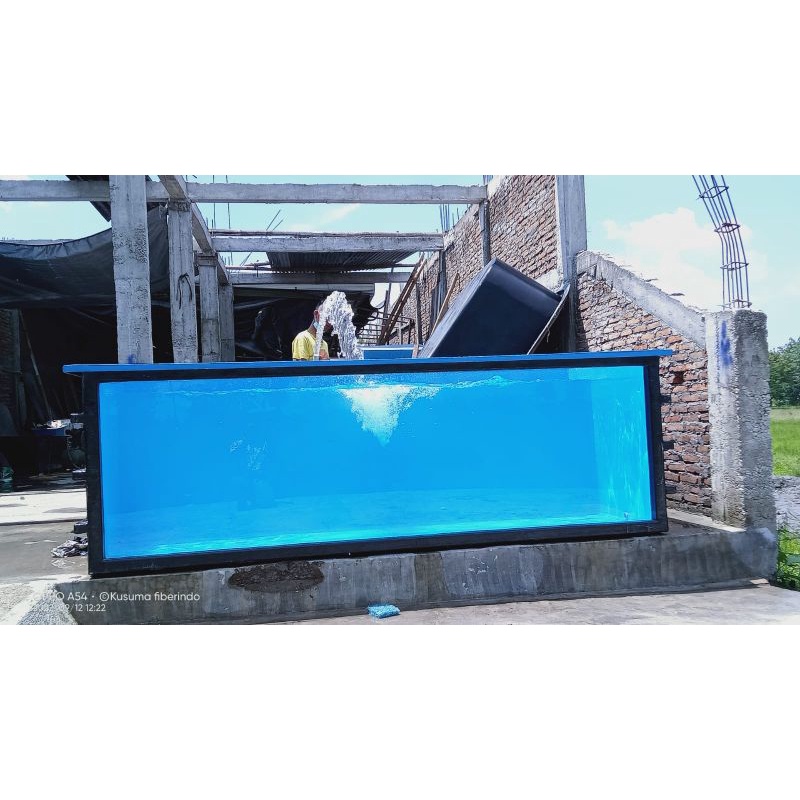 bak fiber kaca jumbo panjang 3meter lebar 120 tinggi 100