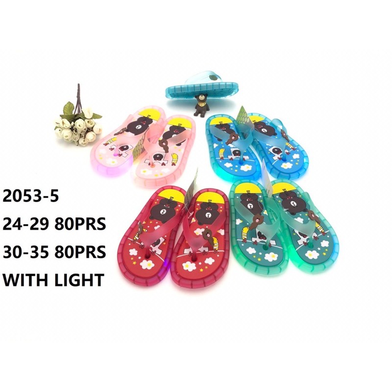 BROWN LAMPU jepit sendal jelly