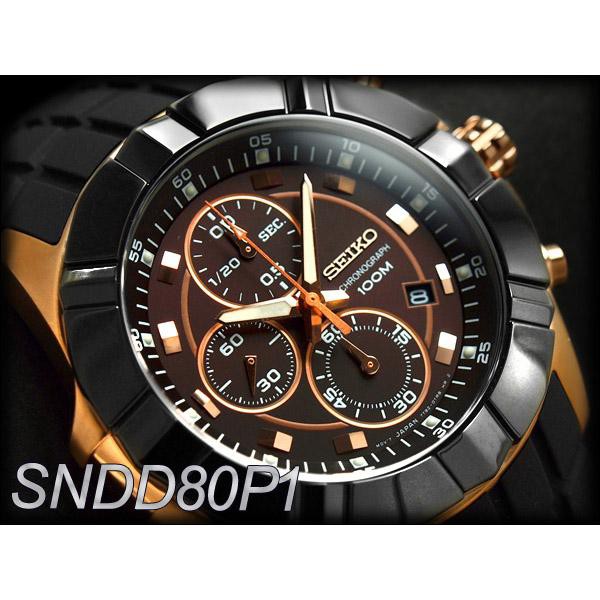 Seiko Quartz SNDD80P1 Chronograph Gold Coang Case | Jam Pria SNDD80