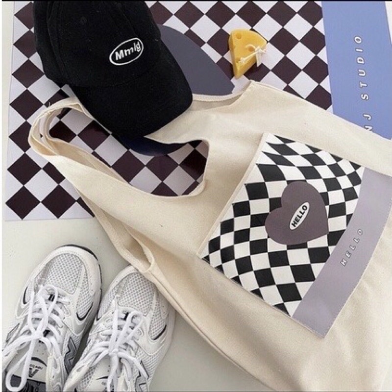 HELLO TOTEBAG • TOTEBAG UNISEX • TOTEBAG CASUAL • TOTEBAG CANVAS