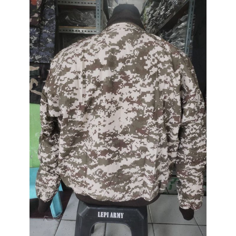 JAKET BOMBER GURUN DIGITAL - JAKET BOMBER LORENG GURUN - JAKET MOTOR LORENG - JAKET BOMBER LORENG