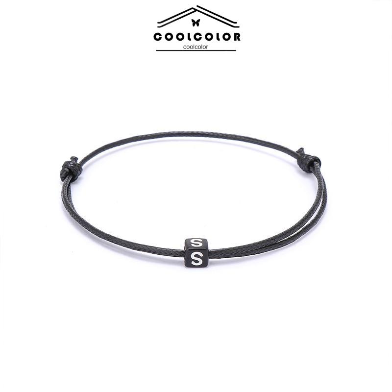 COD Gelang slip ganda awal (gelang tahan air) / gelang nama awal / gelang khusus / gelang retro- cl