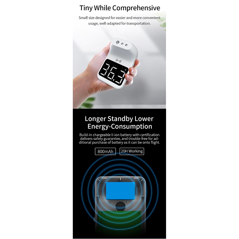 Thermometer Forehead Infrared Non Contact - K3 Mini - White